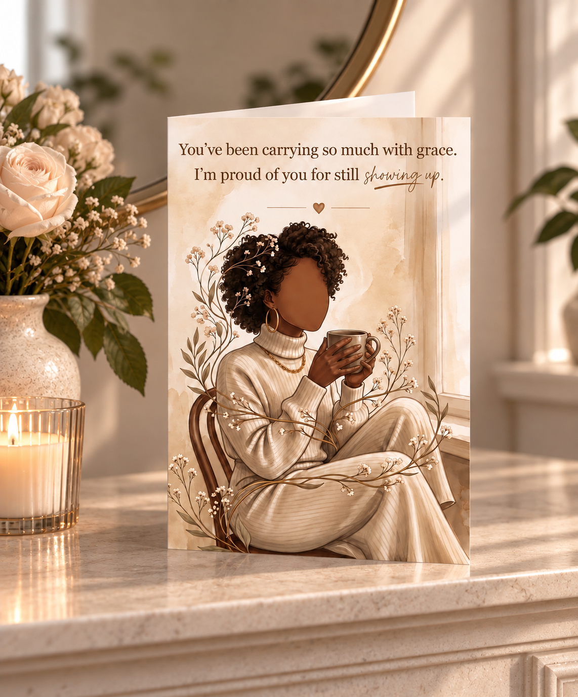 Still Showing Up - Encouragement Greeting Card
