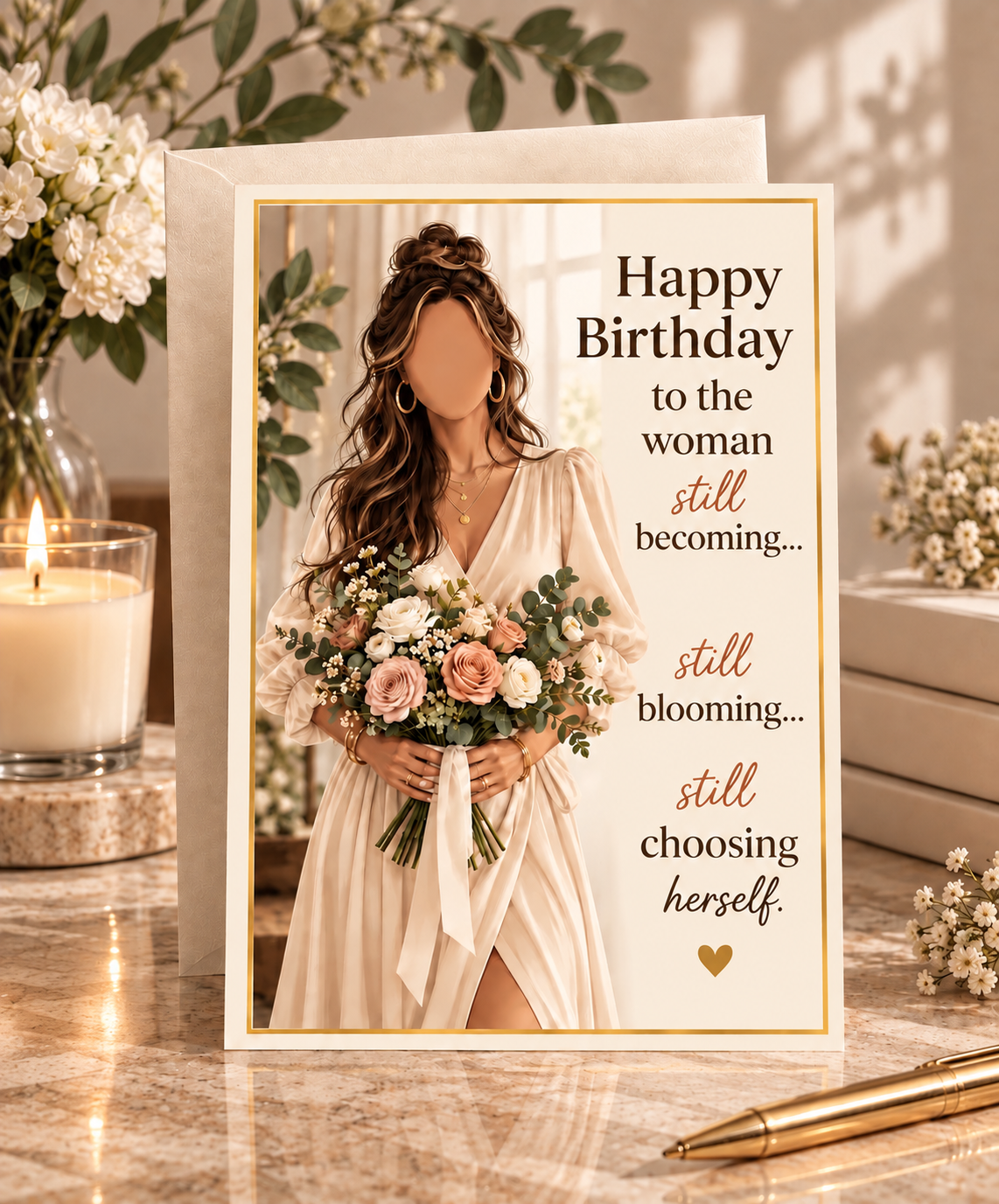 Still Becoming, Still Blooming - Birthday Greeting Card - CHOOSE YOUR DESIGN