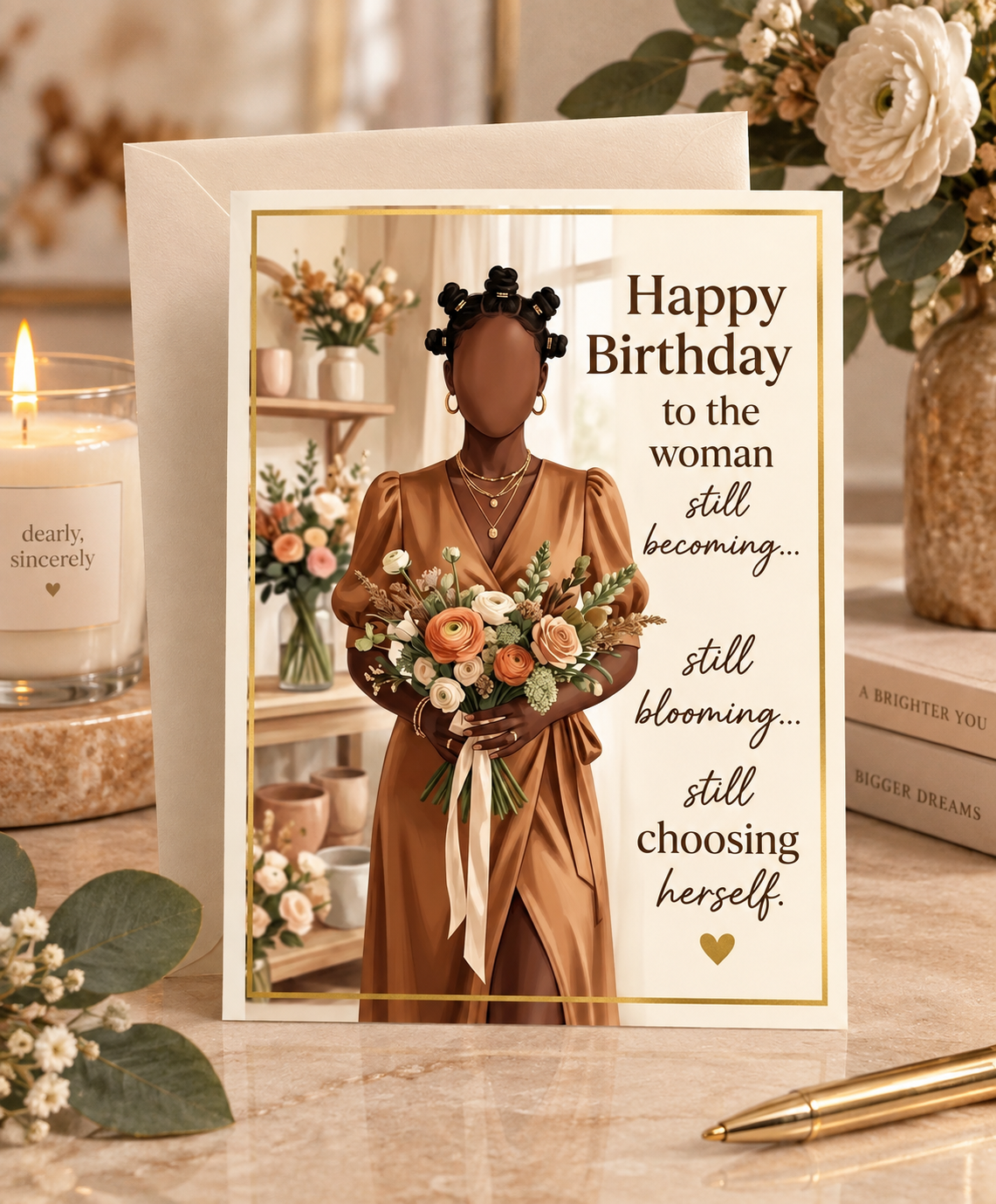 Still Becoming, Still Blooming - Birthday Greeting Card - CHOOSE YOUR DESIGN